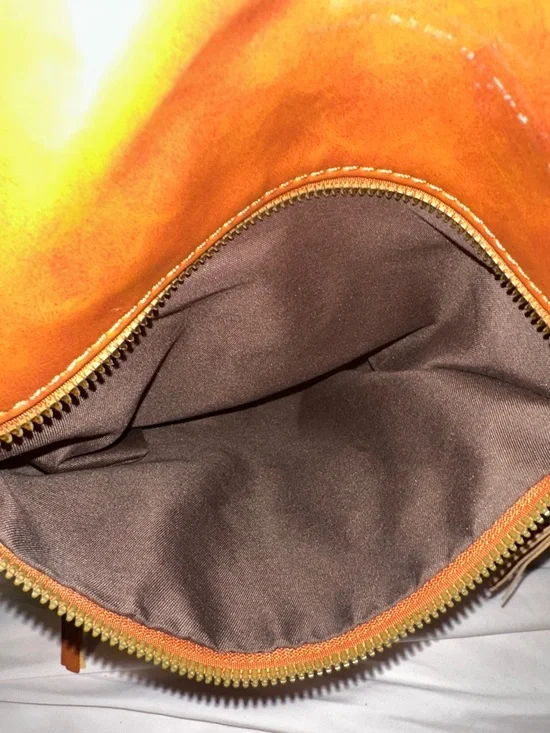 NWOT Amazon Cognac Brown Women’s Leather-Effect Backpack lots of pockets - Picture 5 of 11